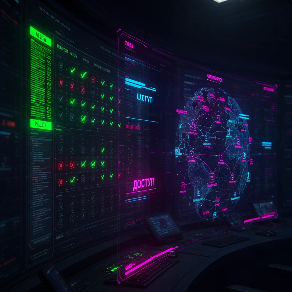 Панель политик авторизации в Security Operations Center